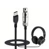 Плетеный нейлоновый USB C на 3-контактный XLR Кабель-замена для наушников Q701/K712/K702/K240/K240 II/K141/K17 С защитой от запутывания
