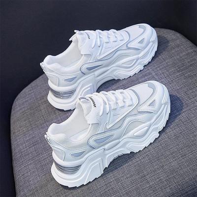 Женские кроссовки «папины кроссовки» ins тренд 2025 весна и осень новые универсальные на толстой подошве сетчатые дышащие и легкие повседневные спортивные женские кроссовки