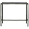 5 Piece Garden Bar Set Poly Rattan Gray