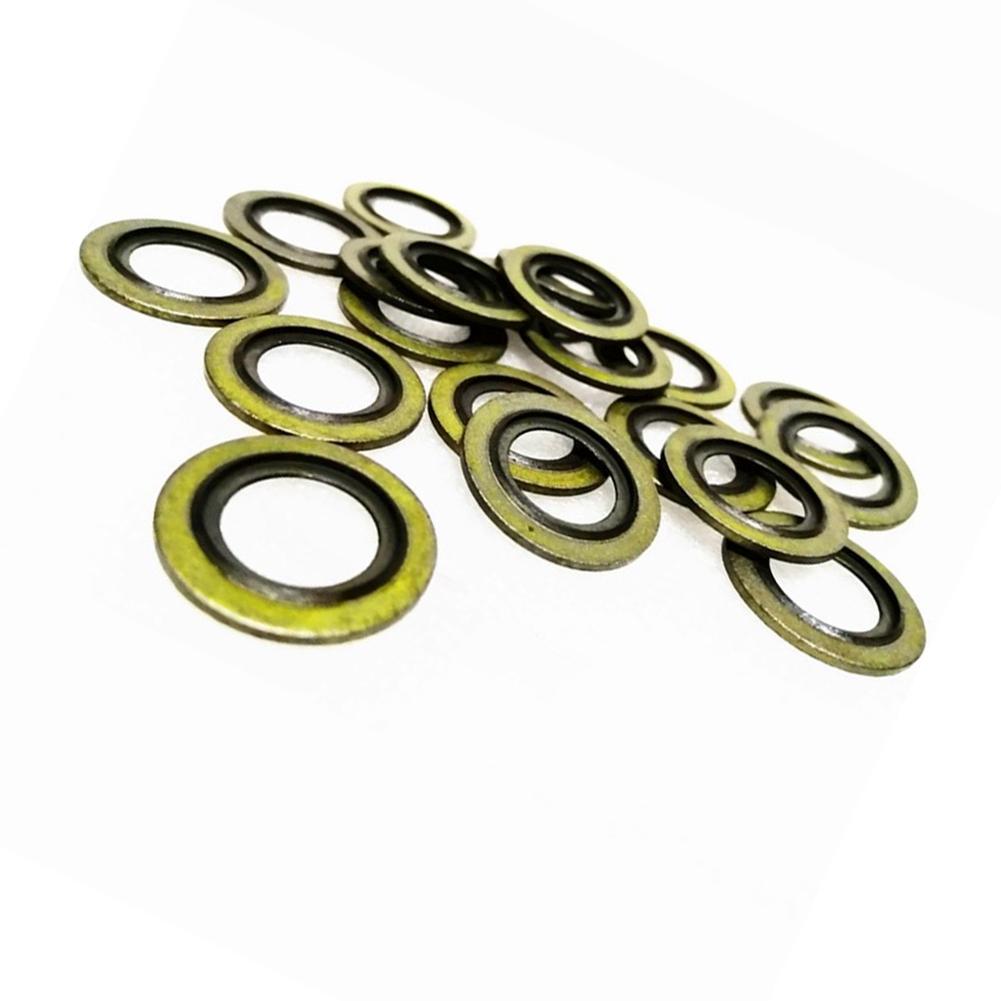 20PCS Engine Oil Drain Plug Gasket 016393/016454 For Citroen,Toyota,Renault,Fiat,Iveco,Nissan,Opel,Volvo,Mini