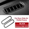 Car Door Air Conditioner Outlet Vent Cover Trim Sticker For Ford Mustang 2009-2013 Auto Interior Decoration Carbon Fiber