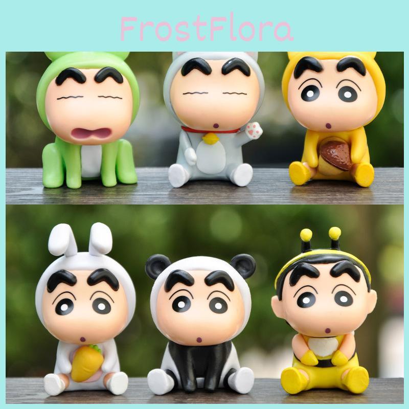 Cute And Colorful Crayon Shin-chan Handmade Pvc Toys Pack Of 6