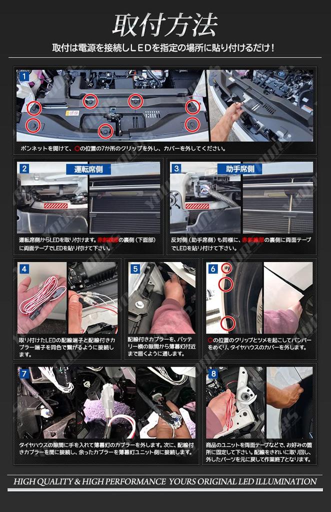 YOURS 90 Series Voxy Dedicated Bumper LED Illumination [Blue] LED 90 NOAH VOXY Custom