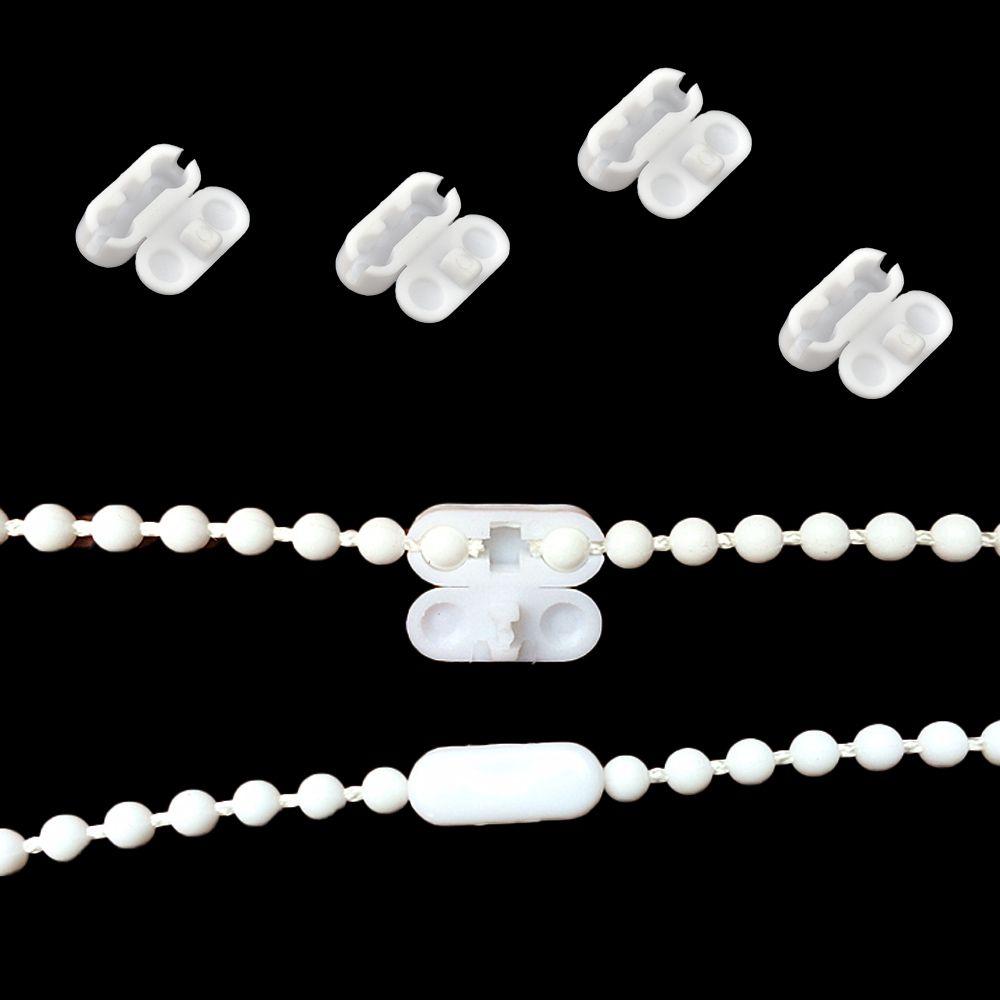 White Curtain Repair Parts Curtain Chain Connector Curtain Accessories Blinds Pull Bead Connector