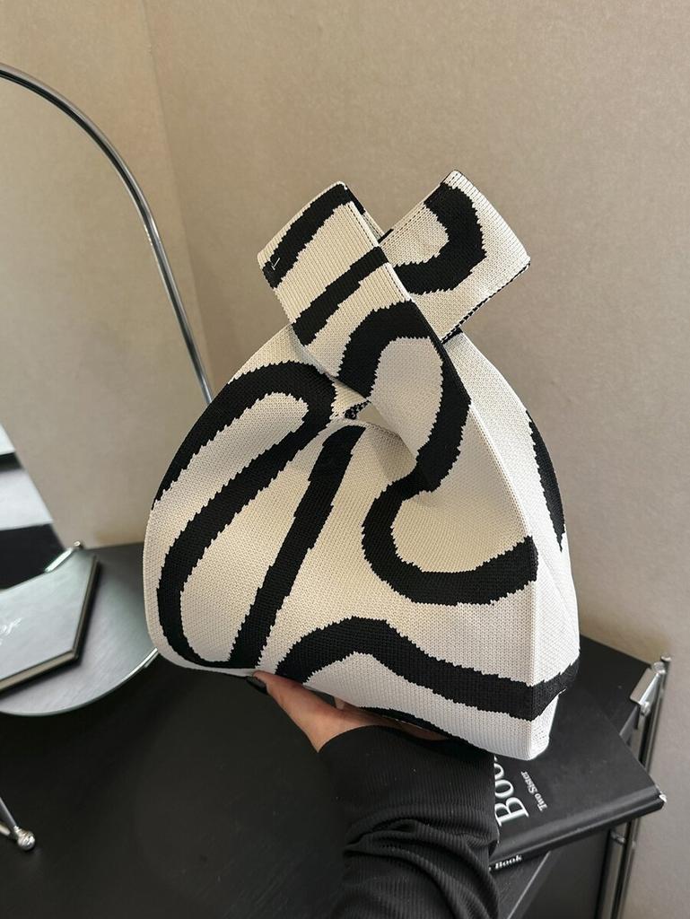 Вязаная сумка-ведро из пряжи, многофункциональная сумка на запястье, плетеная сумка, мультяшная ручная повседневная сумка. zwq