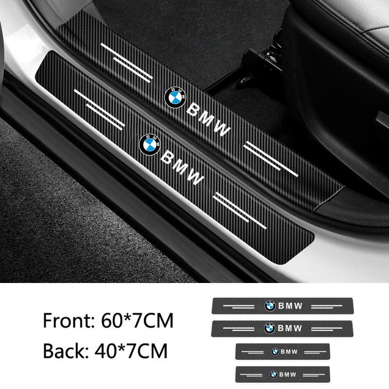 BBIM3 Car Door Sill Plate Carbon Fiber Threshold Protector Stickers For BMW X1 U11 X7 G07 XM G09 i7 7 Series G70 LCI iX I20 U06 G81 M3