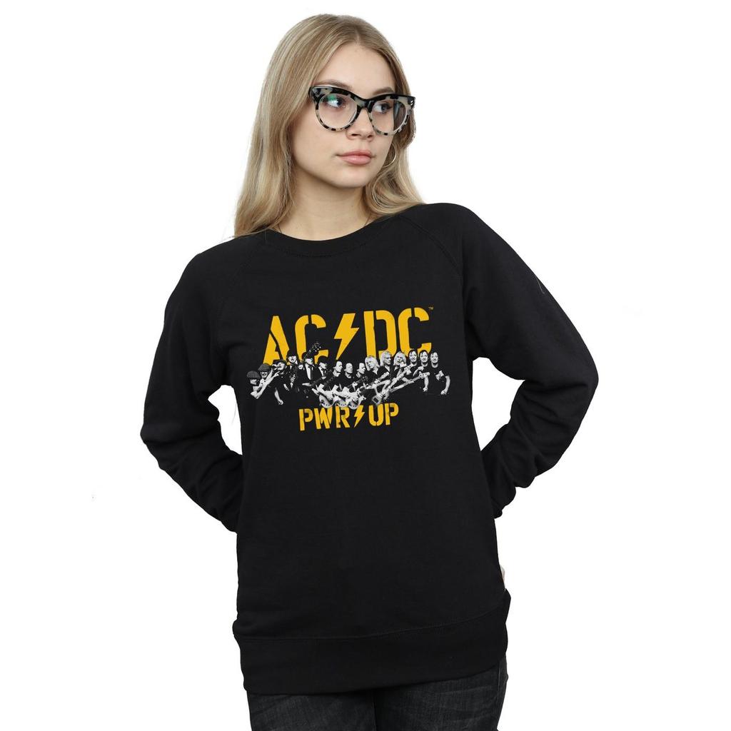 AC/DC Womens/Ladies PWR UP Portrait Motion Sweatshirt