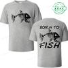 Футболки с графикой рыбалки Born To Fish, забавные мужские футболки с коротким рукавом, модные повседневные футболки Харадзюку, мужские брендовые футболки
