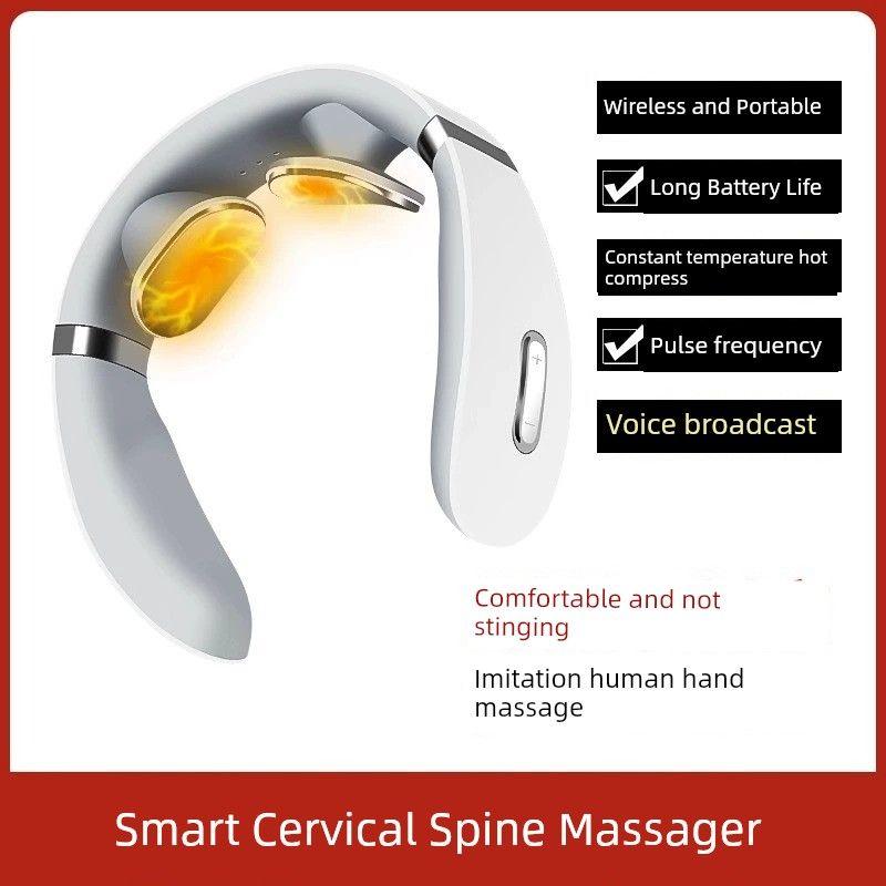 Neck Massager Neck Shoulder Neck Massage Instrument Hot Compress Neck Handy Gadget Dredge Spine Intelligence Neck Massager 2084