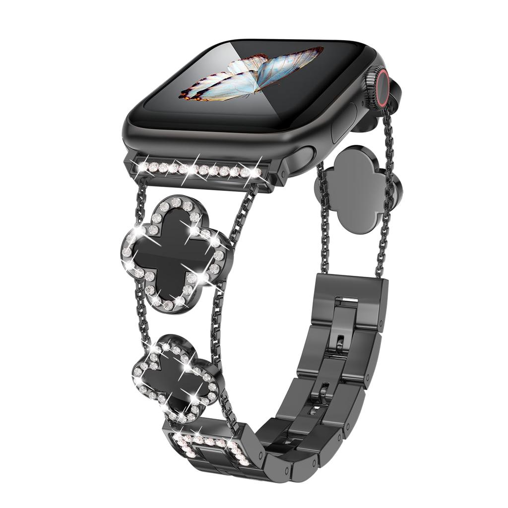 Блестящий бриллиантовый ремешок для Apple Watch 40 мм 42 мм 41 мм 38 мм 46 мм 44 мм 45 мм 49 мм Металлический браслет iWatch Ultra 2 серия 10 8 9 se