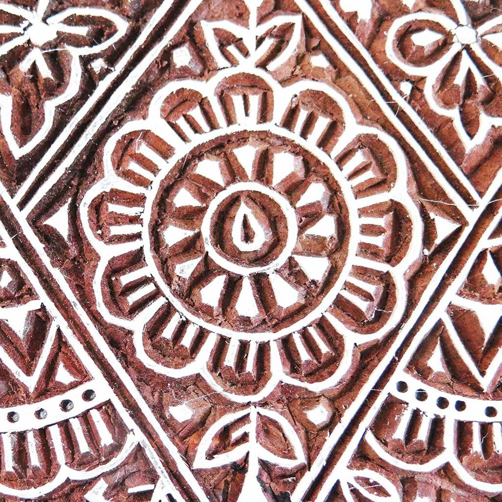 IBA Indianbeautifulart Квадратная форма Деревянный блок Цветочный принт Печатный текстильный штамп на одежде