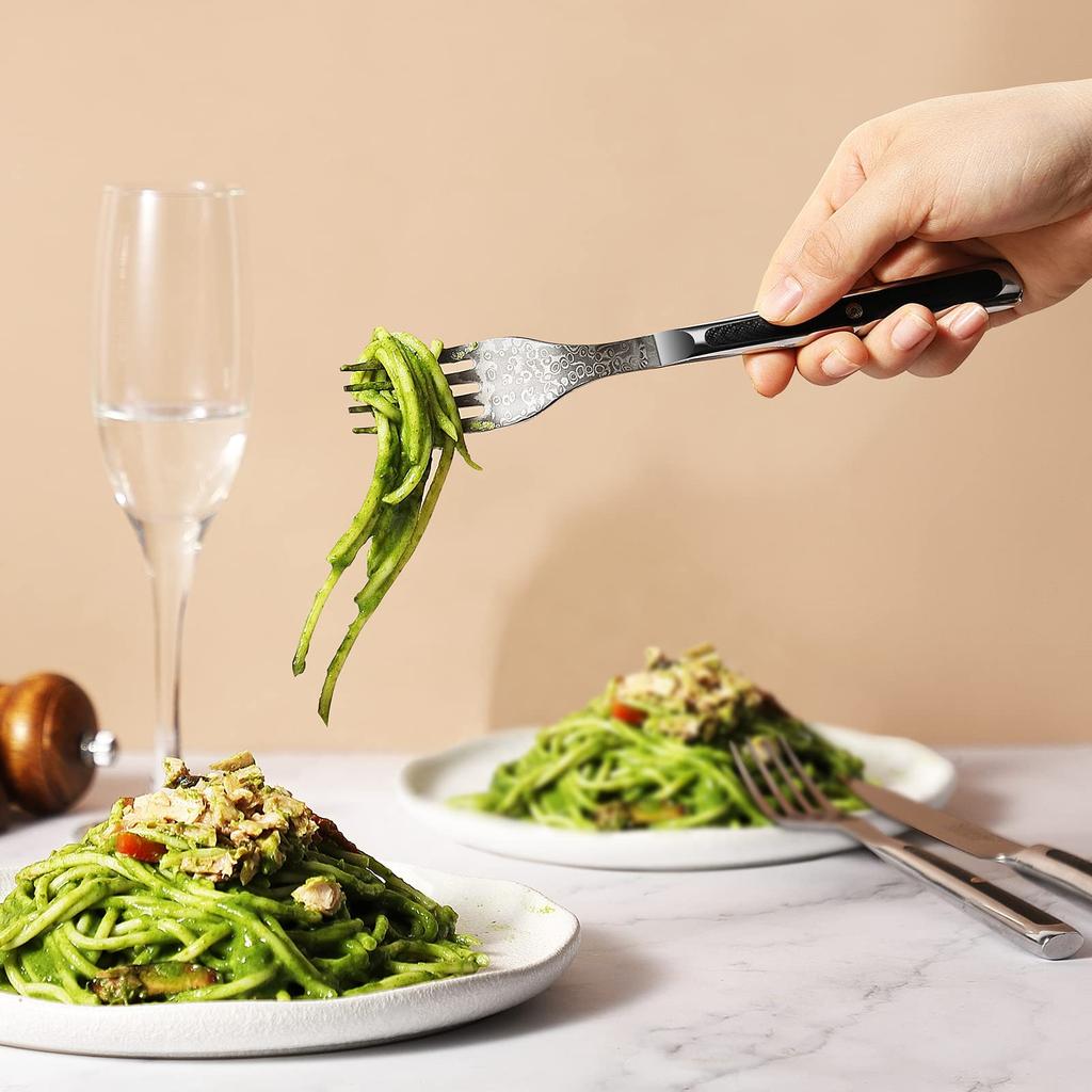 [Sunnecko] Набор дамасских столовых приборов 8 предметов – кухня