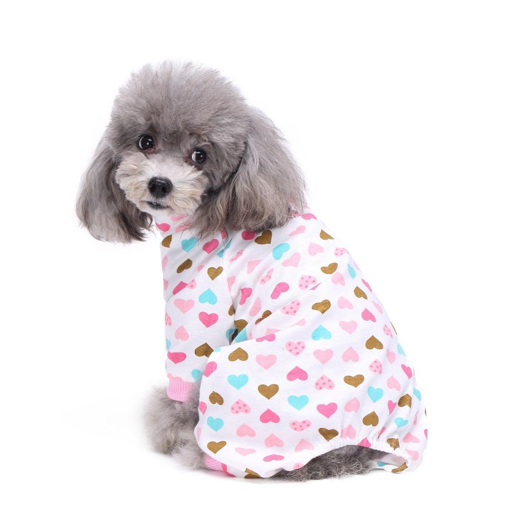 Одежда для питомцев пижама эластичная моющаяся износостойкая хлопковая пижама одежда для собак щенок дома