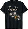Vintage Schnauzer Drinking Grunge Whiskey Glass Dog Lover T-Shirt