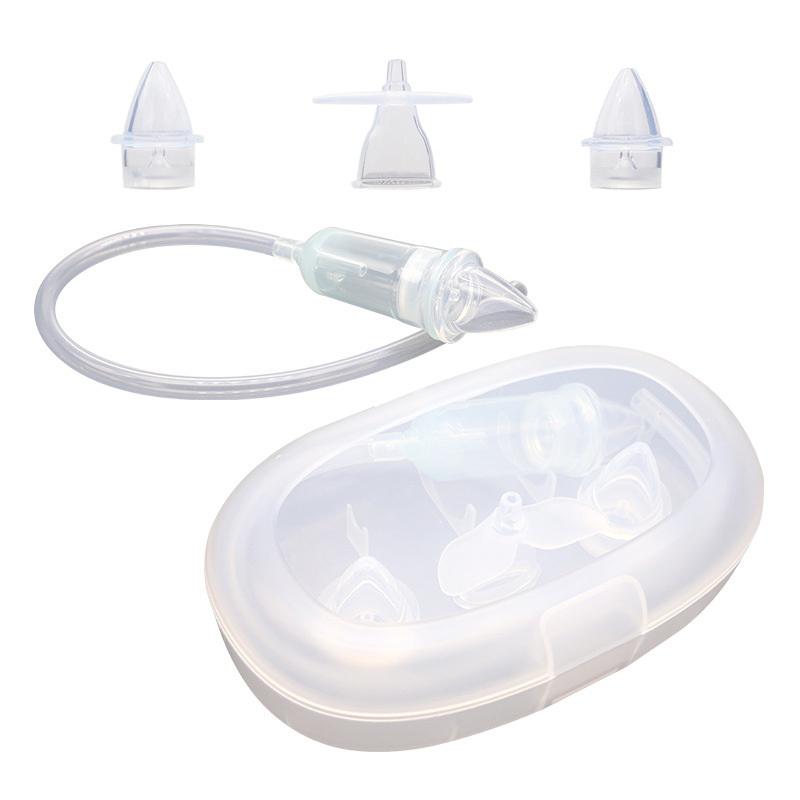 Абсорбирующий силиконовый безопасный мягкий наконечник для чистки носа для новорожденных, устройство для нюхания, вакуумный аспиратор для младенцев, назальный аспиратор