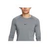 Nike Dri-FIT Slim Long-Sleeve Fitness Top Plain Logo Print Crew Neck Pullover T-Shirt Men Tops Gray FB7926-084