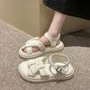 Platform Sandals Women's 2025 New Versatile Casual Cool Slippers Women's Summer Soft-soled Woven Roman Sandals