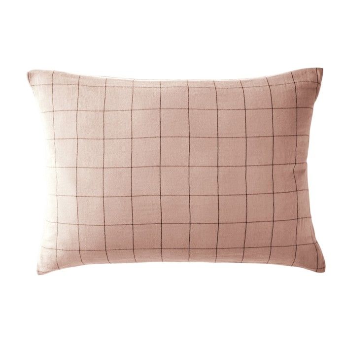 Taie d&#39oreiller Gaze de Coton 50 x 70 cm Gaia Match Guimauve