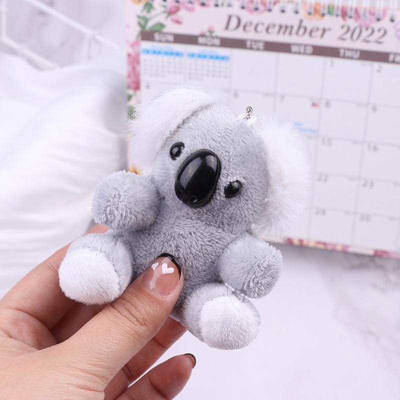 8Cm Gray Koala Bear Plush Stuffed Keychains Plush Animal Doll Toys Gifts