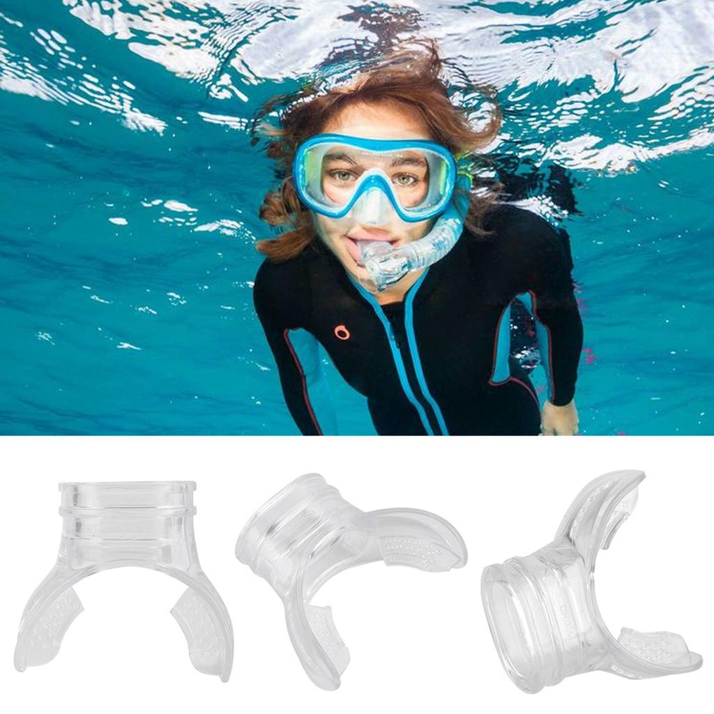Transparent PVC Professional Scuba Diving Standard Bite Mouthpiece