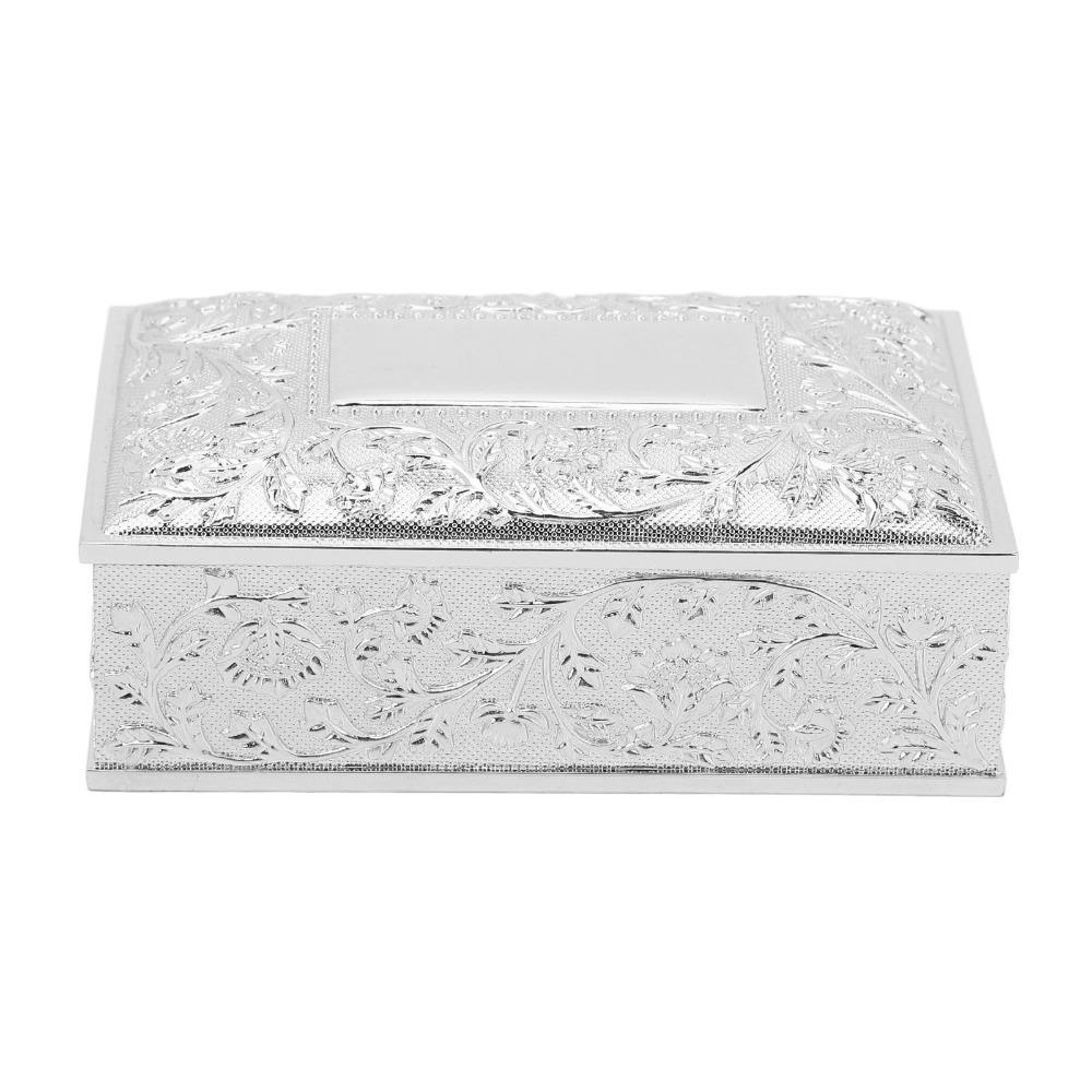 Zinc Alloy Trinket Storage Box Gold Treasure Chest Case Jewelry Boxes Keepsake Box For Ladies
