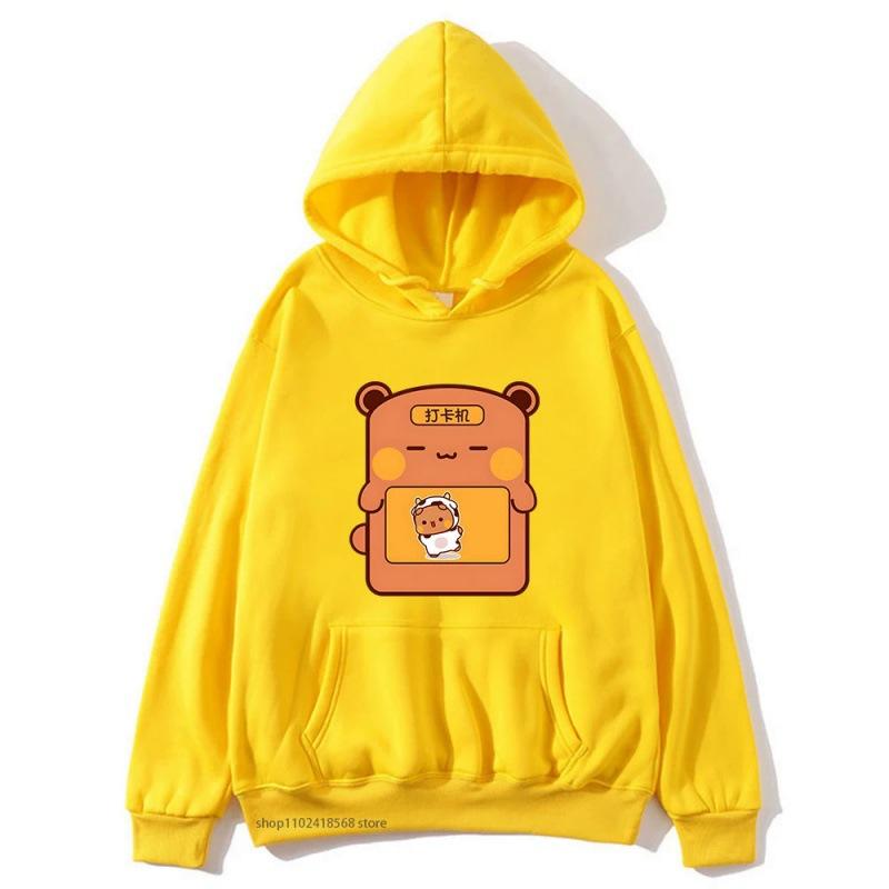 Anime Bubu Dudu Print Hoodies for Men Women Clothing Funny Cartoon Graphic Streetwear Long Sleeve Loose Hooded Sweatshirt