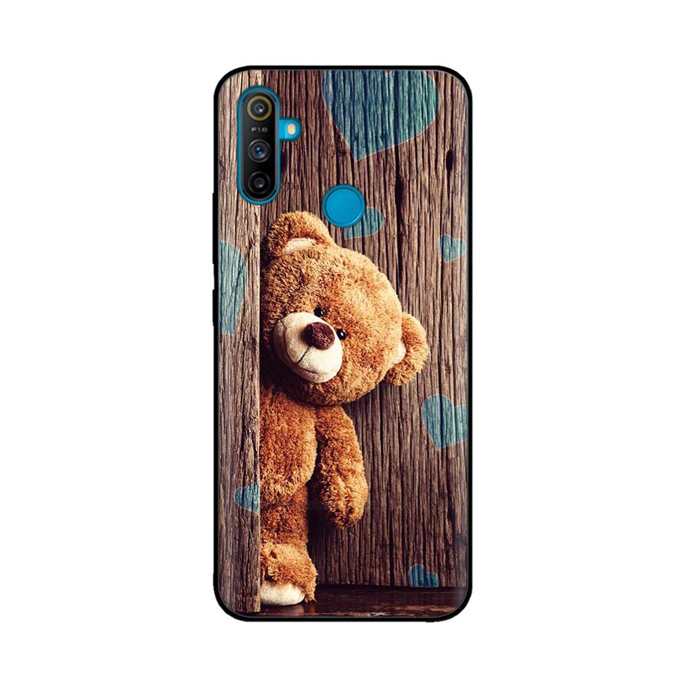 Чехол для Realme C3 Мягкий Черный Силикон ТПУ Узорчатая Задняя Крышка Для OPPO Realme C3 RMX2020 C 3 RealmeC3 Расписной Чехол для Телефона Fundas