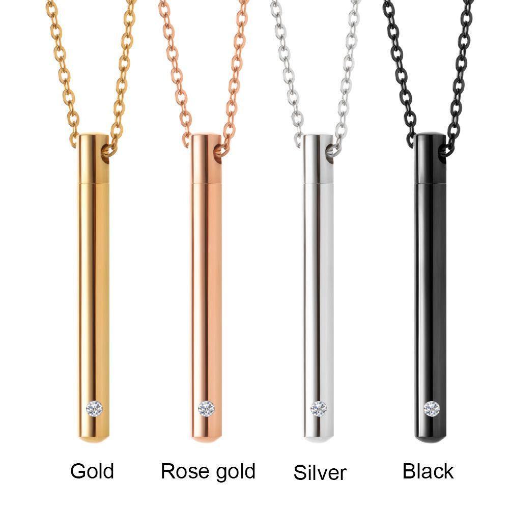 Fashion Lucky Charm Ash Urns Perfume Vial Necklace Aroma Diffuser Long Chain Wishing Bottle Pendant