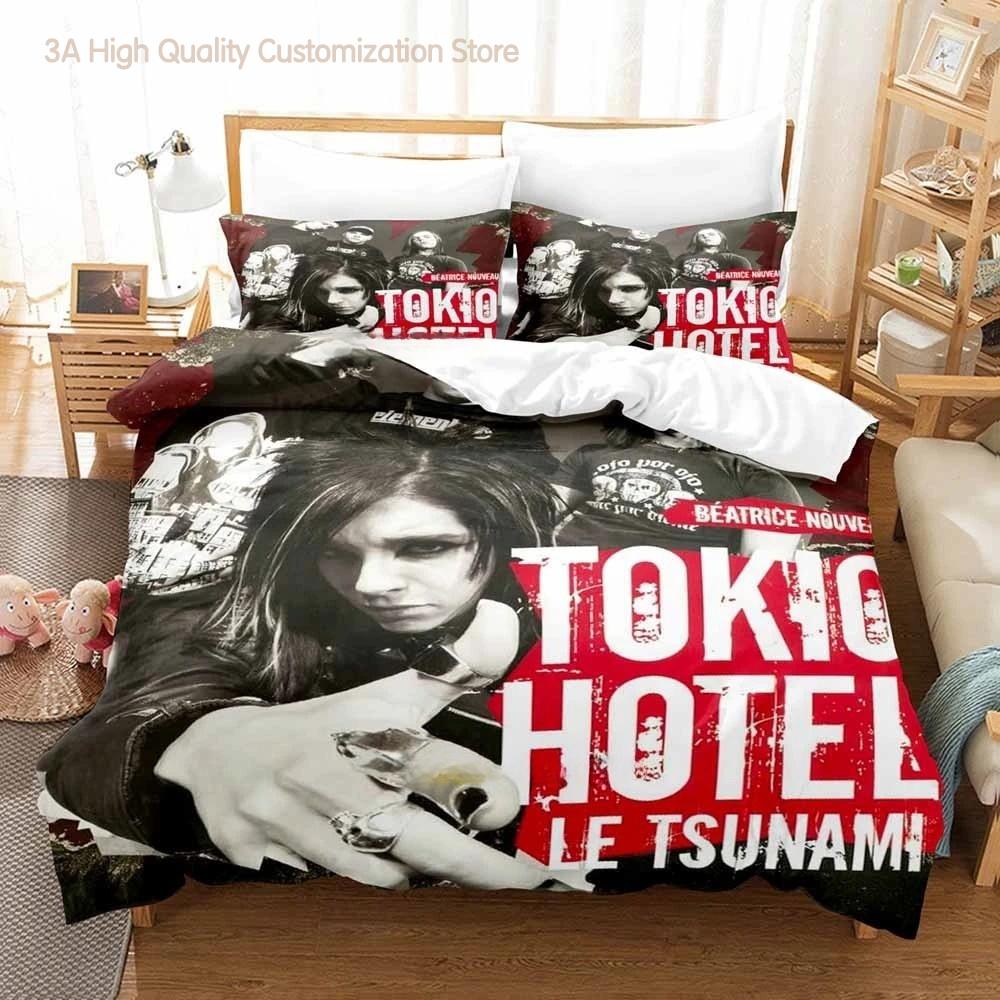 Постельное белье Tokio Hotel Односпальное Twin Full Queen King Размер Комплект постельного белья для спальни взрослых мальчиков Комплекты с пододеяльником 3D Аниме Комплект постельного белья
