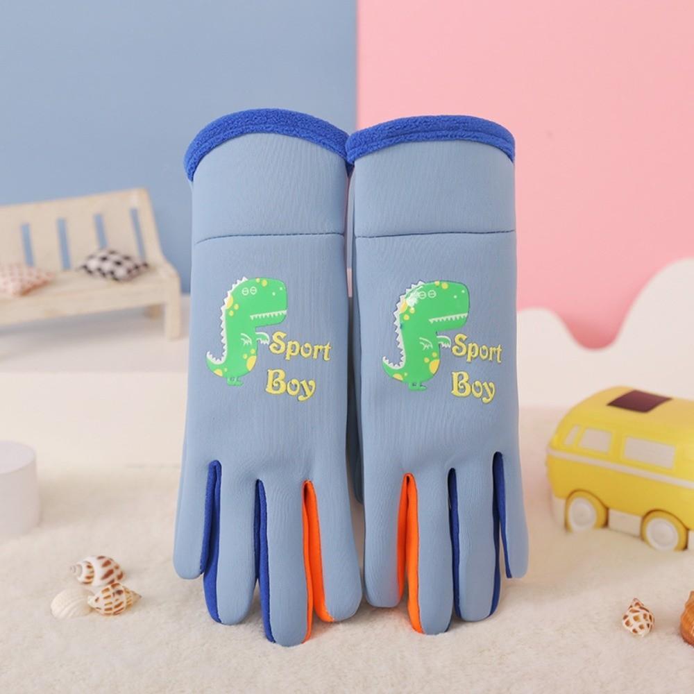 Cartoon Dinosaur Kids Warm Gloves Windproof Children's Outdoor Gloves Snowy Day