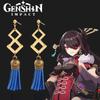 Серьги для косплея Genshin Impact Zhongli Qiqi Tartaglia Kaeya Alberch, зажим для ушей, женский костюм, реквизит, ювелирное изделие, подарок