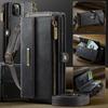 Чехол-кошелек CASEME C39 для iPhone 11 Pro Max с RFID-защитой, молнией, подставкой и ремешком, кожаный