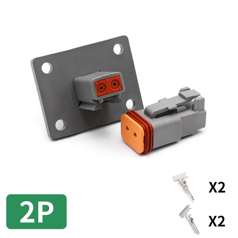 DT04-4P-L012 Deutsch flange type waterproof automotive connector 2P/3P/4P/6P/8P/12P sheath butt harness socket terminal