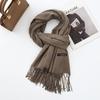 Cotton Solid Color Scarf for Women Winter Warm Wool Cashmere Scarf Autumn and Winter Women's Shawl Scarf Korean Style Atmosphere