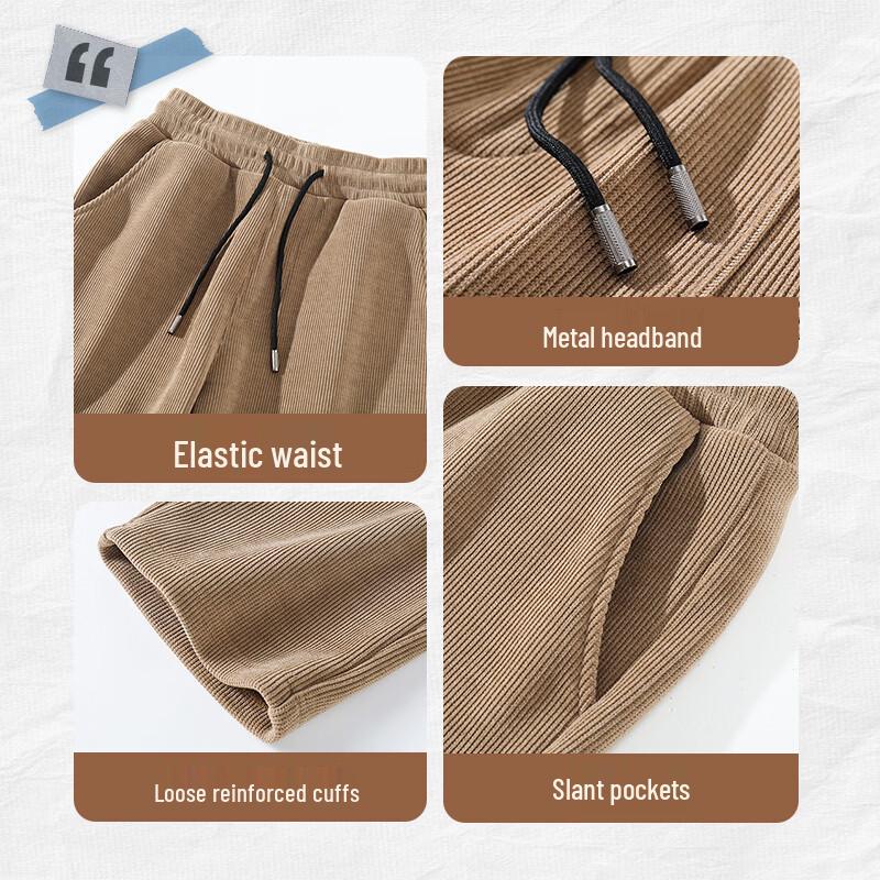 Jeanswest Men's Spring/Autumn Loose Fit Wide-Leg Casual Pants