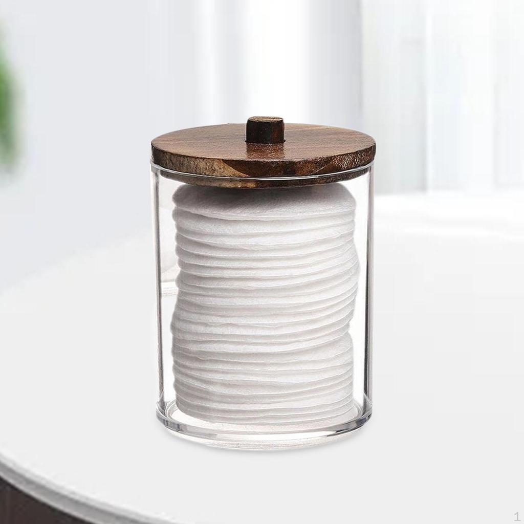 Cosmetic Cotton Swab Organizer with Lid
