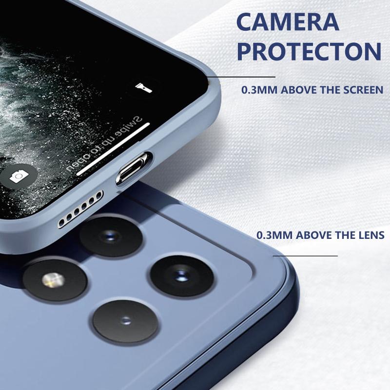 Для Poco X6 X 6 Pro Pocox6 Pro Чехол квадратный жидкий силиконовый мягкий чехол для Xiaomi Poco X6 X 6 Pro Pocox6 Pro 5G чехол для телефона