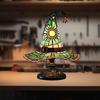 Witch Hat Lamp LED Night Light Soft Glow Battery Powered Handmade Gothic Wizard Hat Shape Light Bedside Lamp Decoration