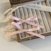 2pcs Headwear Bowknot Hair Clips Sweet Ballet Ribbon Bang Clip Korean Bow Hairpin  Girls