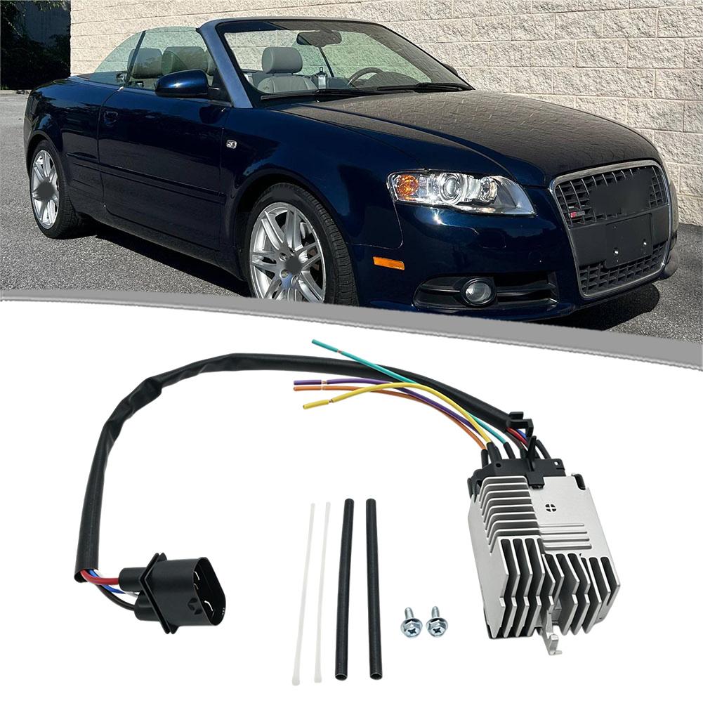 Radiator Fan Control Module for For A4 2002-2009 and For A4 Cabriolet 2002-2009 Includes Zip Ties Screws and Harness