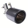 Car Modification Carbon Fiber Tailpipe, 63-89mm Stainless Steel Tailpipe, Adjustable Elbow ABS Plastic Shell Tailpipe