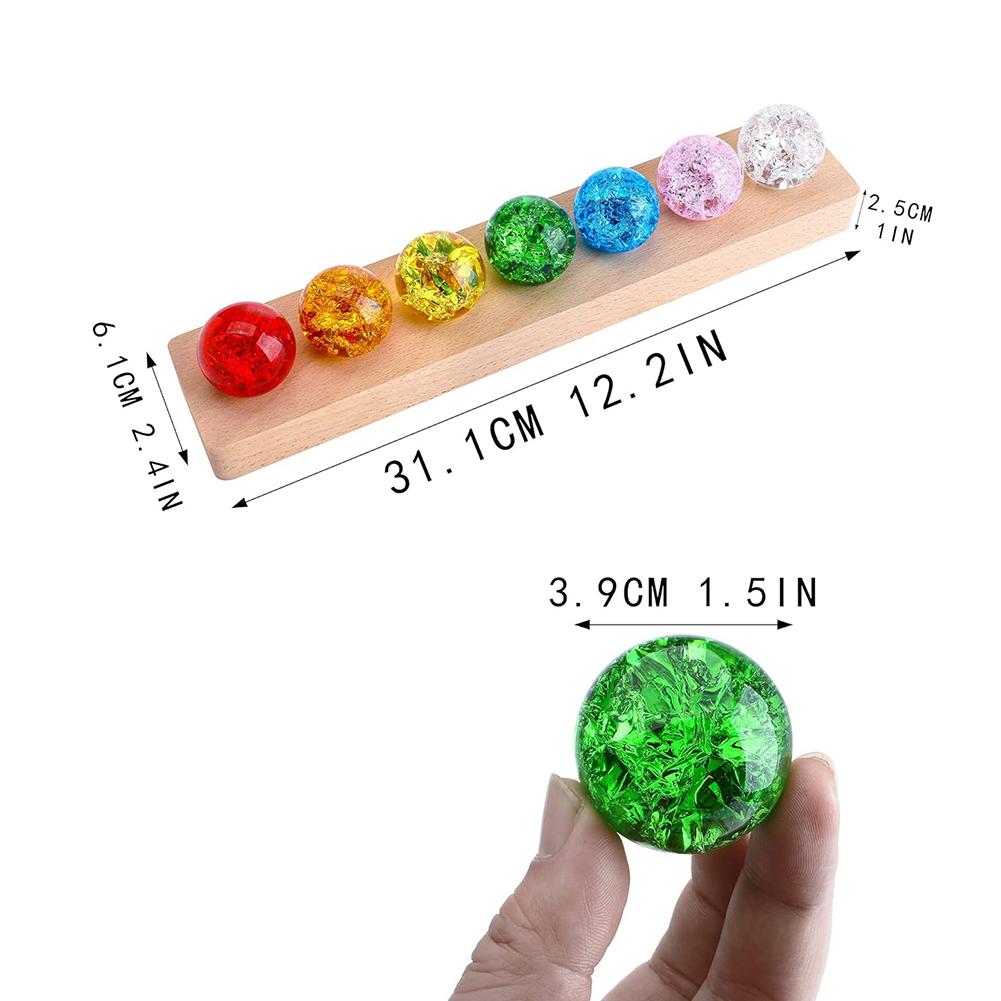 Colored Crystal Ice Cracking Ball Solid Glass Ball Night Light Decoration Ornament Rockery And Flowing Bonsai Craft Accessories