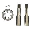 3pcs HSS Taps Die 45mmx10mm HSS Kits Metric Thread
