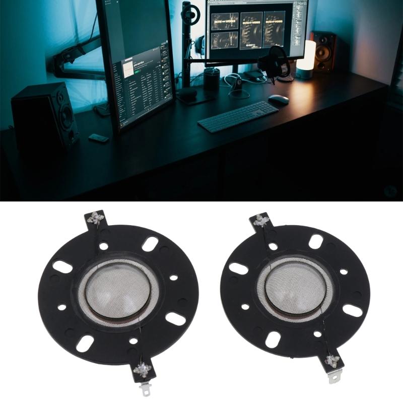 25.5mm Voice Coil Black Horn Tweeter Silk Diaphragm Film Treble Round Frame 5.4ohm 25.5mm Core Speaker Repairs Parts