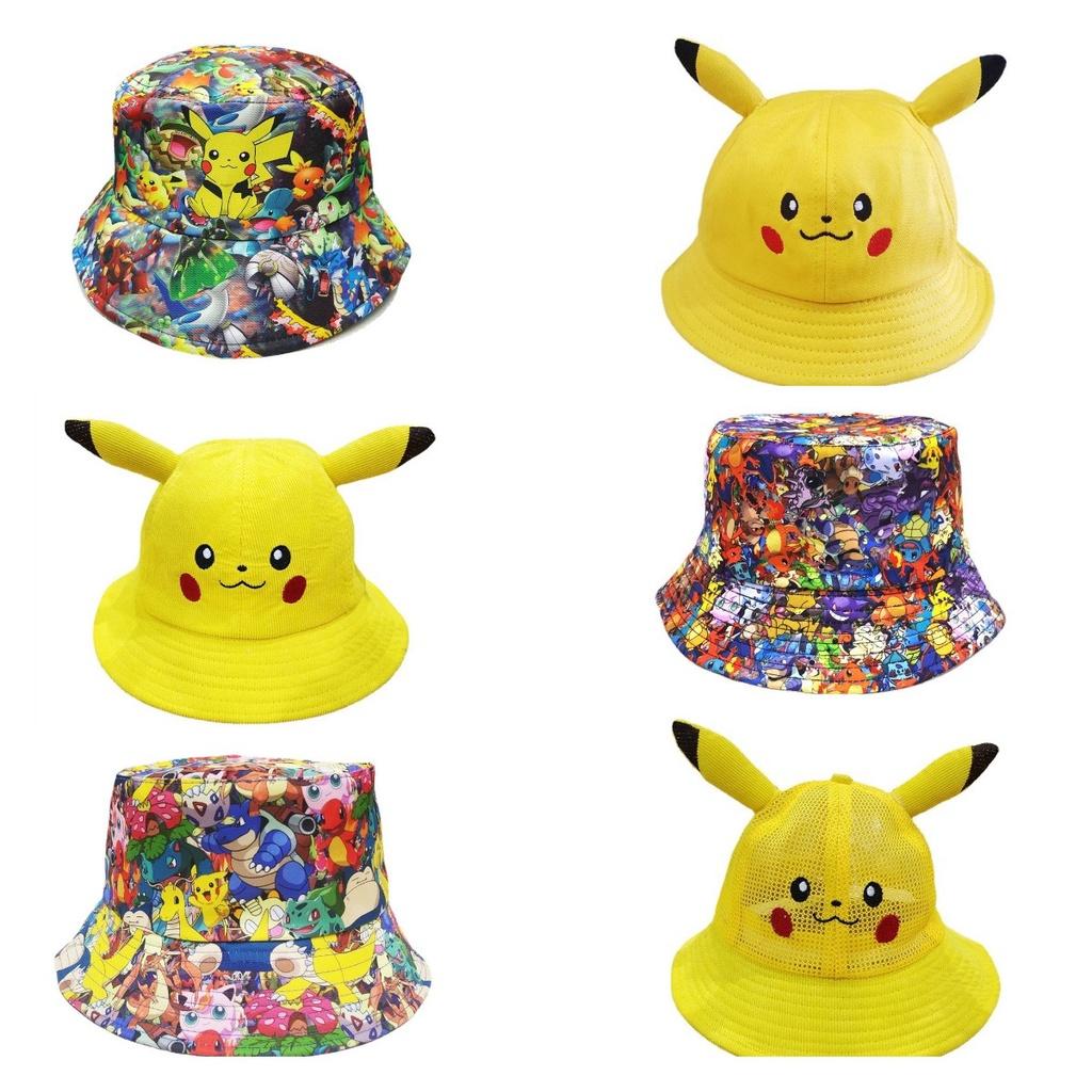 Мультяшная панама Пикачу для детей и родителей, милая уличная шляпа от солнца
