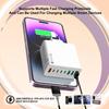Быстрое зарядное устройство PD 55 Вт на 8 портов: 4 USB, 4 PD, QC3.0, Стандарт EU/US/KR