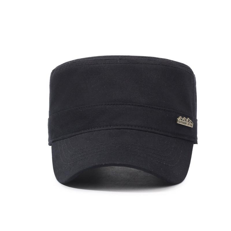Spring And Autumn Men'S Outdoor Flat Top Hat Casual Outdoor Shade Cap Men'S Fashion Sports Military Hat Anti-Defense