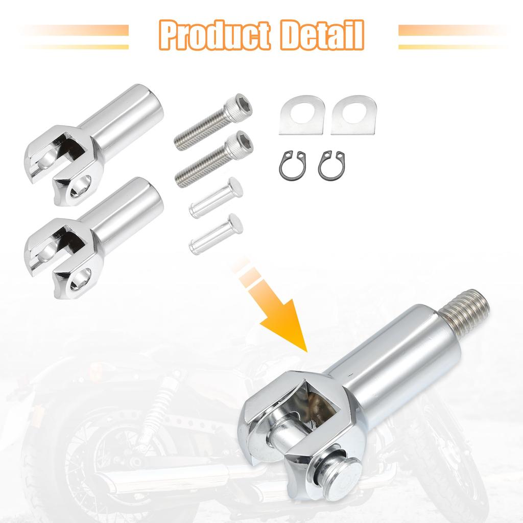 X AUTOHAUX Passenger Foot Peg Support Mount Clevis Kit for Left and Right Harley