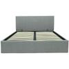 MARTIN Adult Storage Bed - 160x200 Cm Bed - Light Grey - Slatted Base - L 209 X D 166 X H 99 Cm