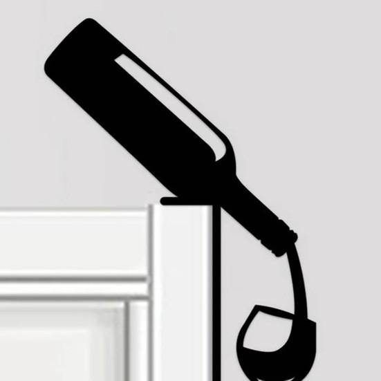 Украшение на верхнюю часть двери в виде силуэта питомца, контурный дизайн, настенная табличка, простая установка, дверной аксессуар в виде животного